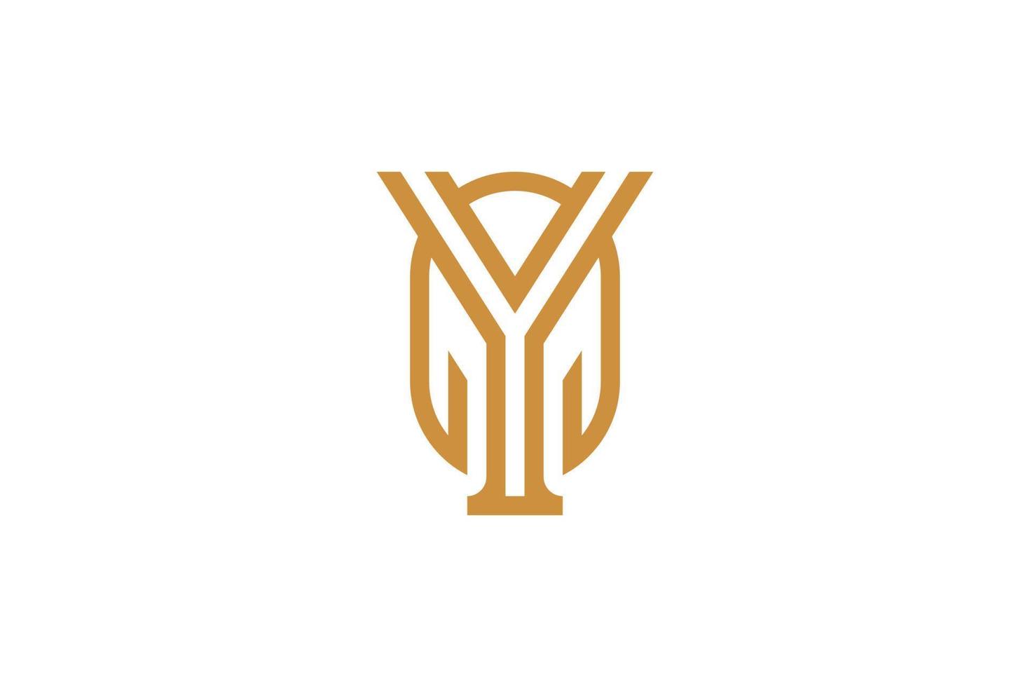 Simple and Modern Letter Y Monoline Logo vector
