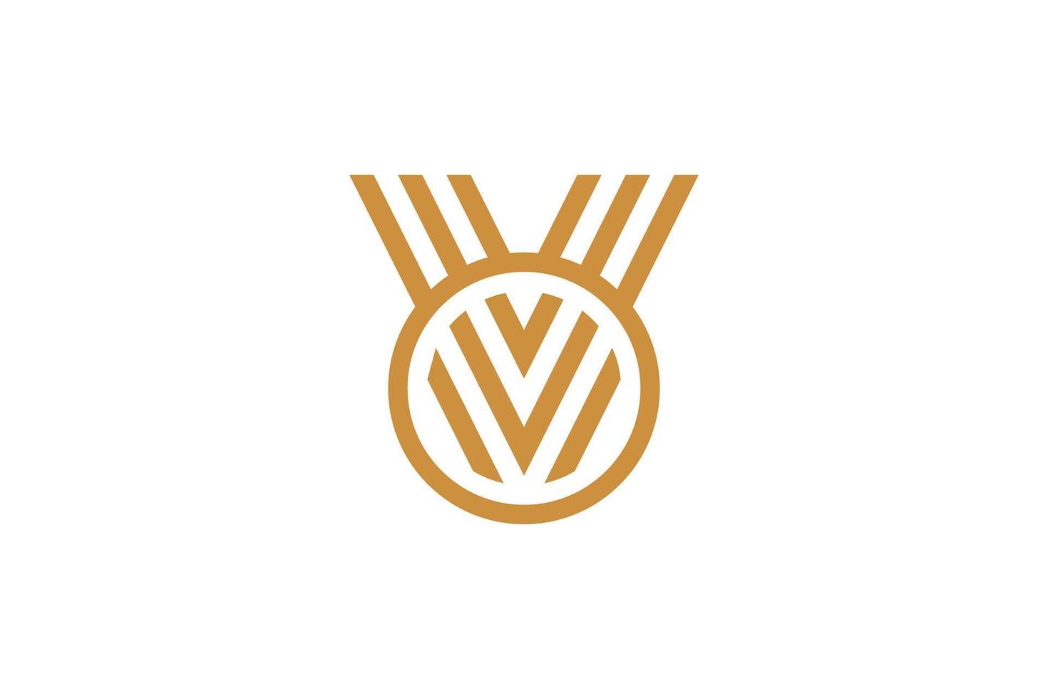 The Monoline V Logo vector