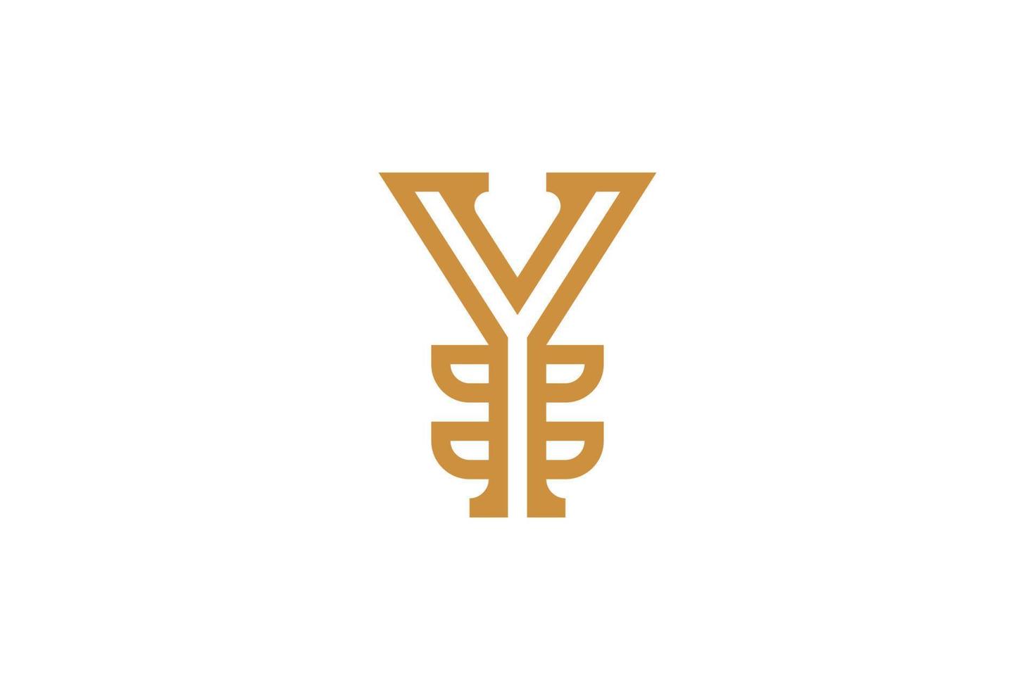 Simple and Modern Letter Y Monoline Logo vector