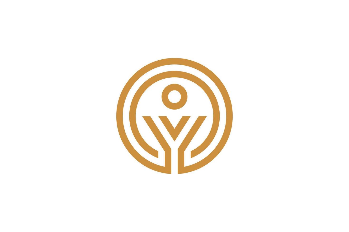 Simple and Modern Letter Y Monoline Logo vector