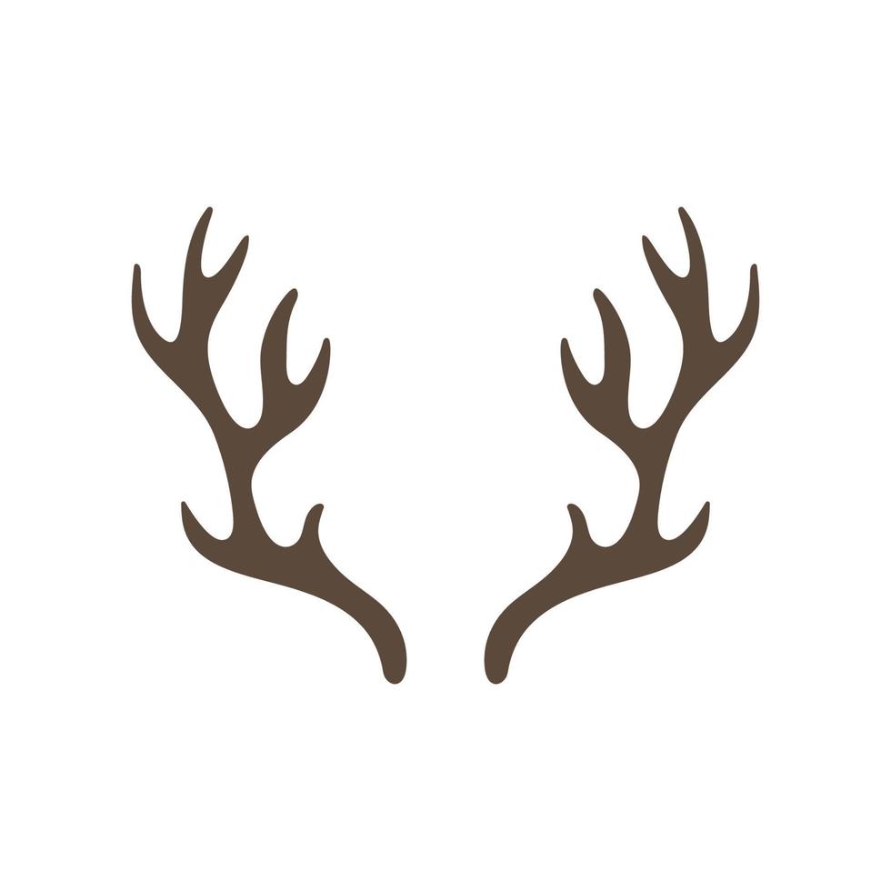 Reindeer antlers isolated on white background vector