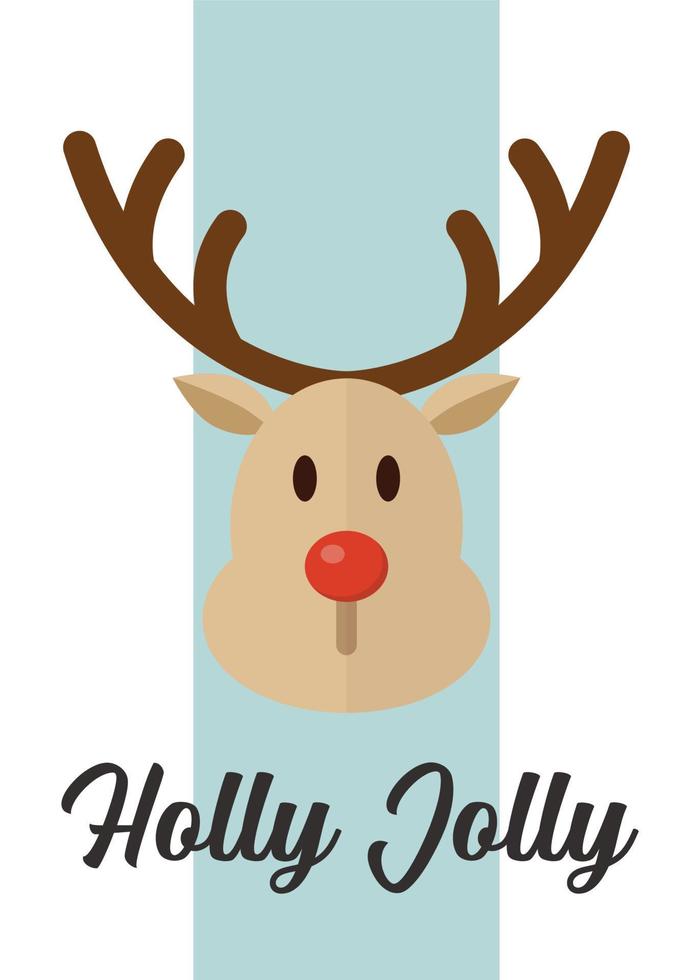 Christmas Reindeer Greeting Card vector