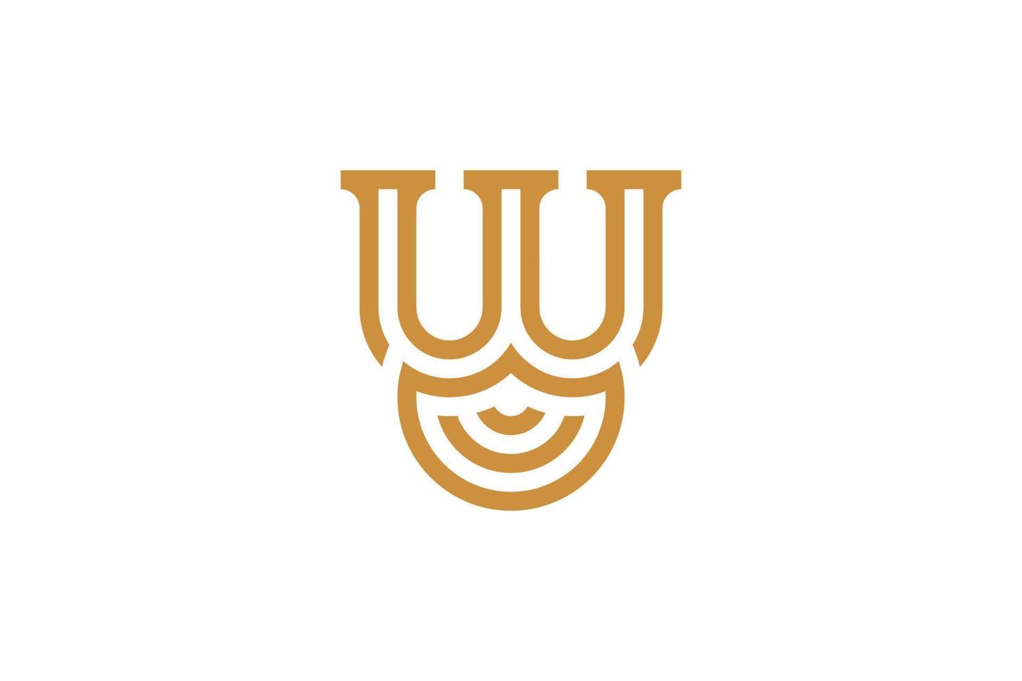 Letter W Monoline Logo vector