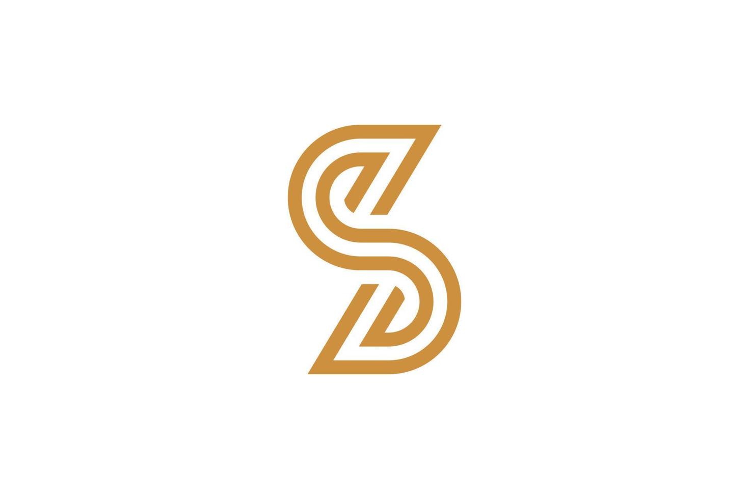 Abstract Letter S Monoline Luxury Logo vector