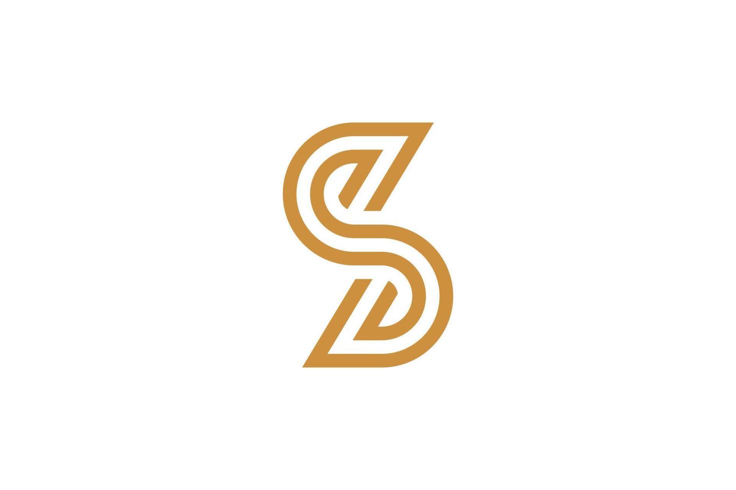 Abstract Letter S Monoline Luxury Logo vector