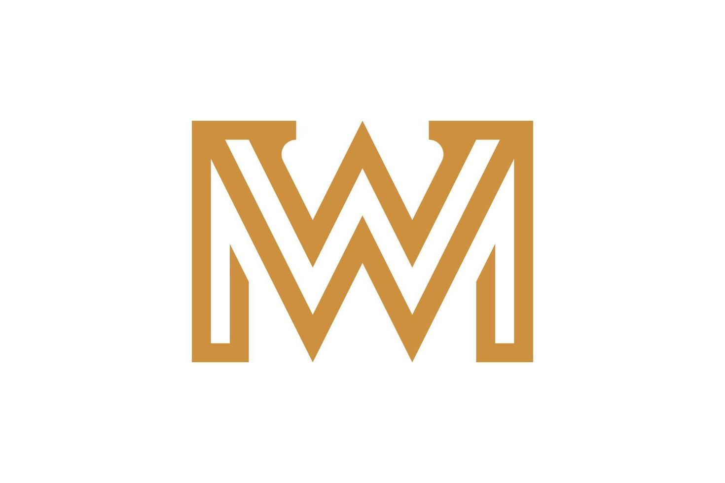 Letter W Monoline Logo vector