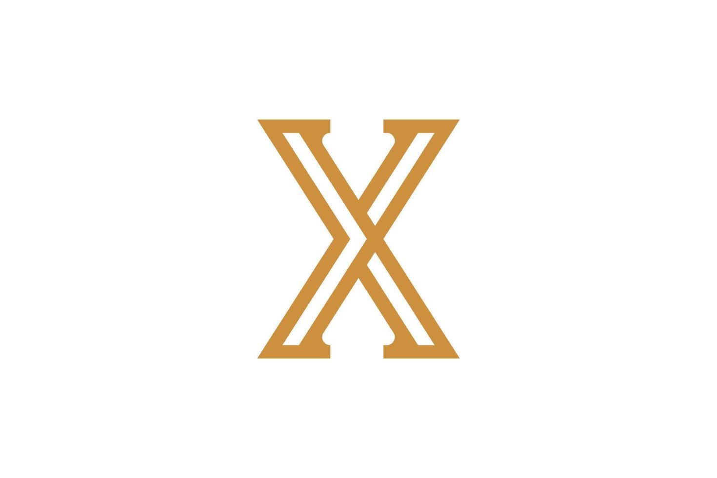 Simple Letter X Monoline Logo vector