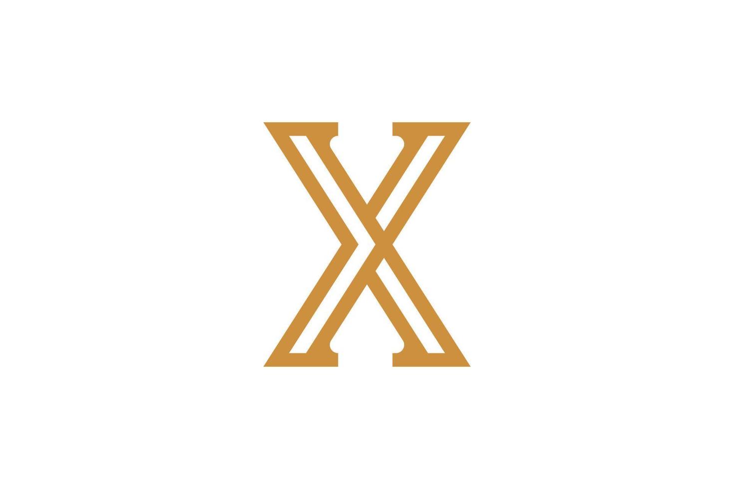 Simple Letter X Monoline Logo vector