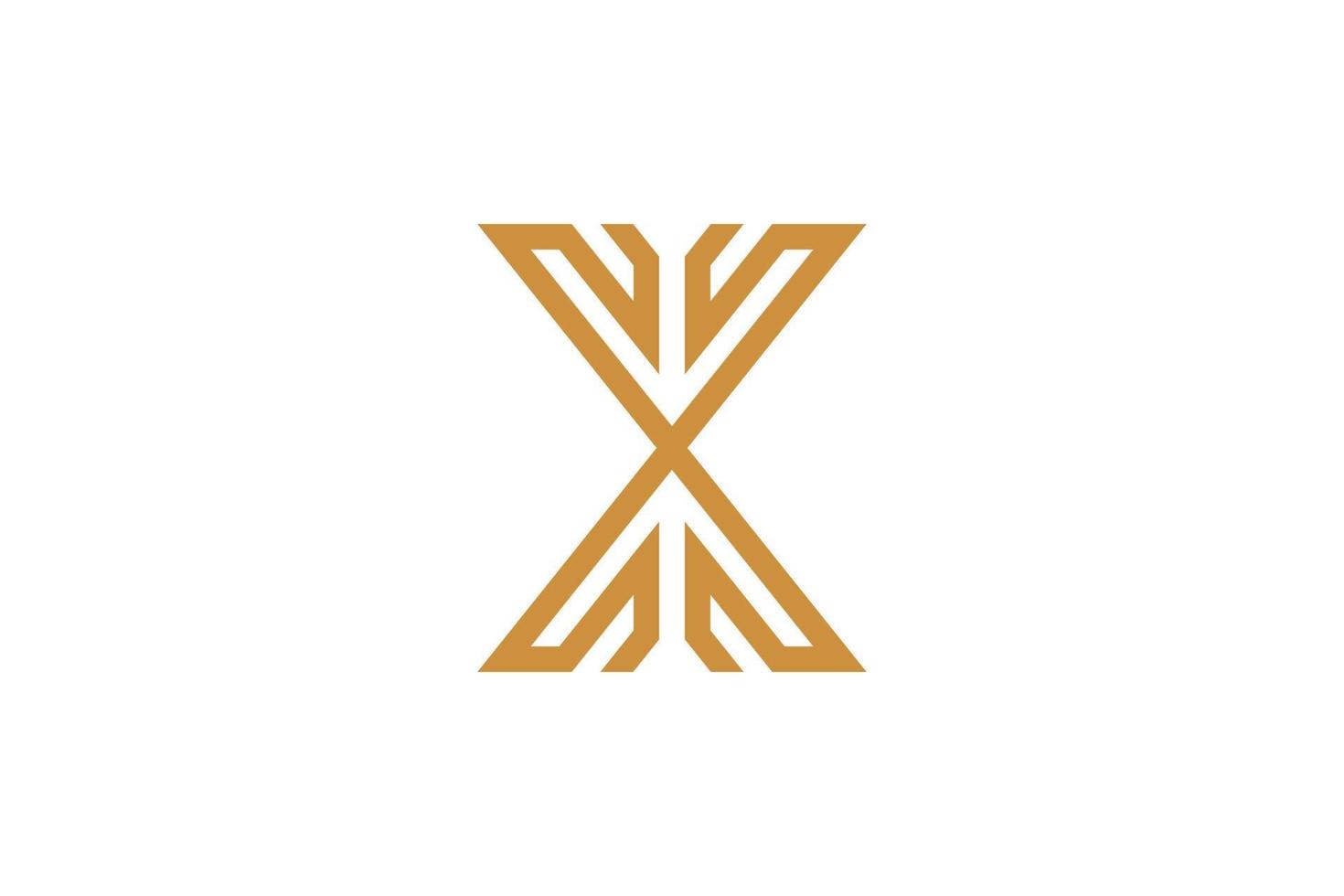 Simple Letter X Monoline Logo vector