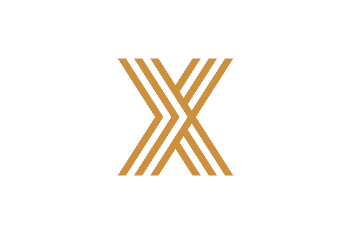 Simple Letter X Monoline Logo vector