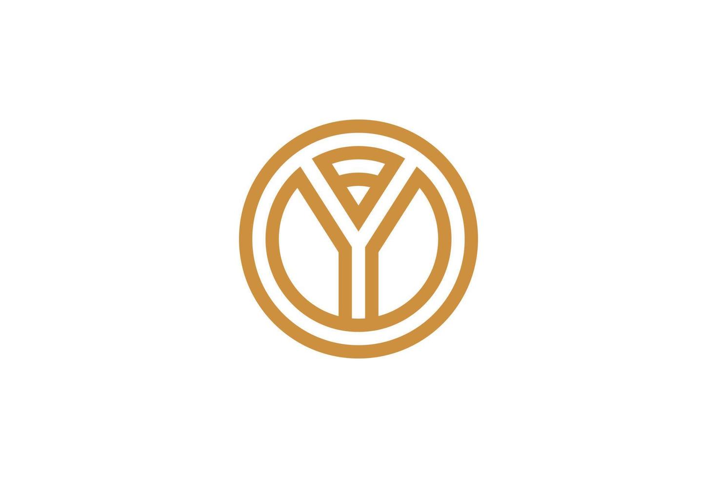Simple and Modern Letter Y Monoline Logo vector