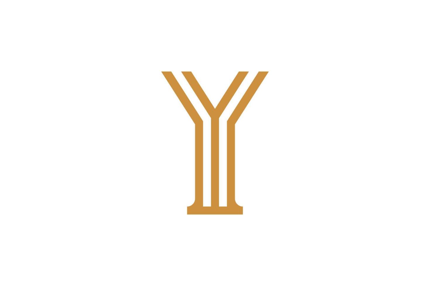 Simple and Modern Letter Y Monoline Logo vector