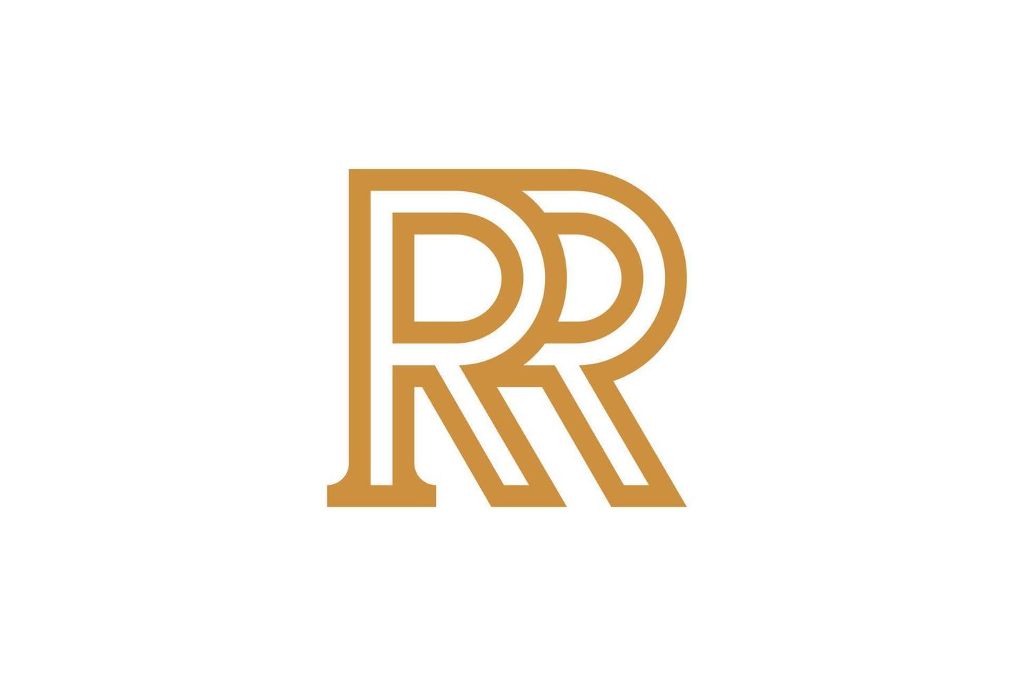 Monoline Initial Letter R Vector Logo