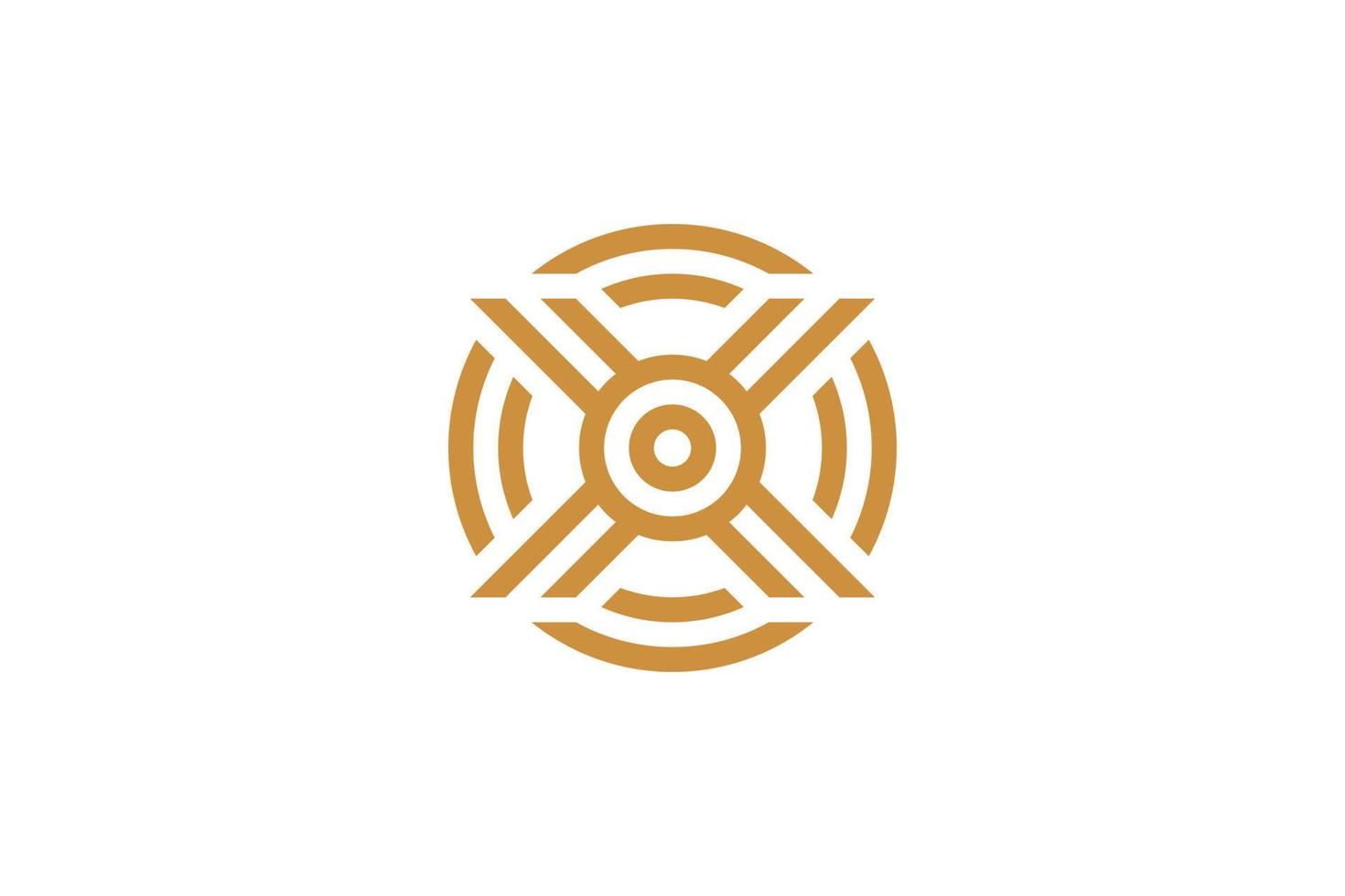 Simple Letter X Monoline Logo vector
