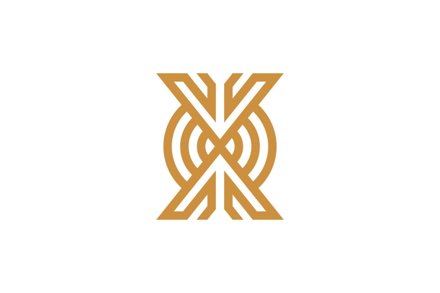 Simple Letter X Monoline Logo vector