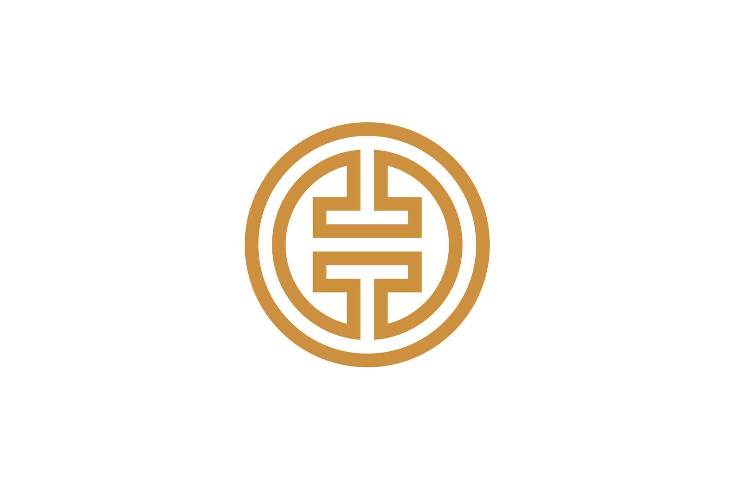 Letter T Monoline Logo Design vector