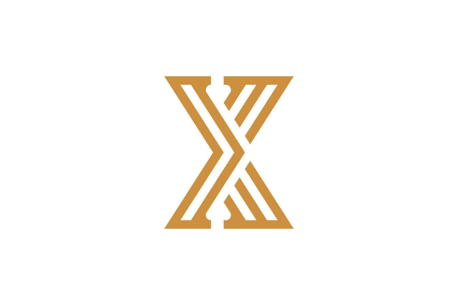 Simple Letter X Monoline Logo vector