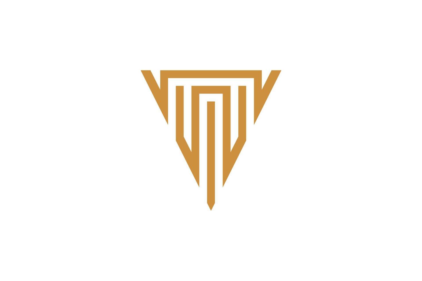 el logotipo de monoline v vector