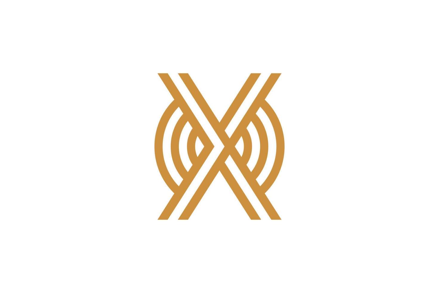 Simple Letter X Monoline Logo vector
