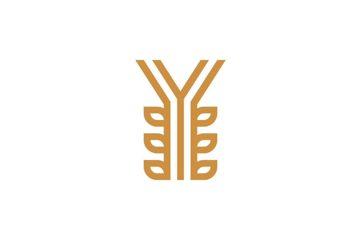 Simple and Modern Letter Y Monoline Logo vector