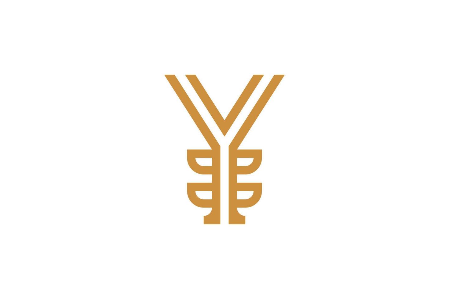 Simple and Modern Letter Y Monoline Logo vector