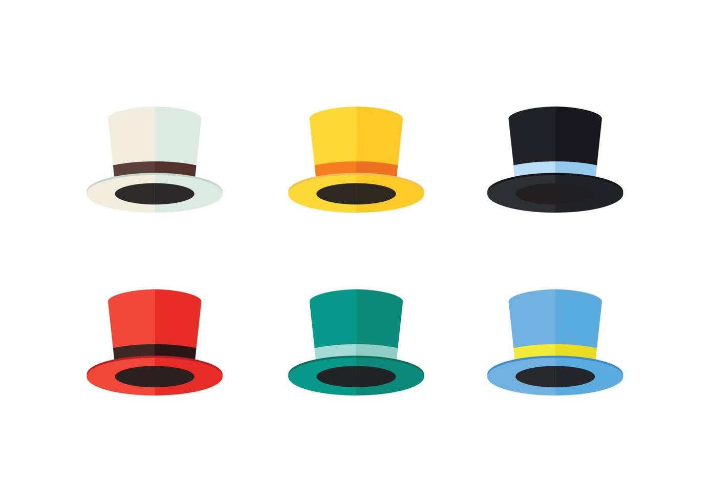 sombreros coloridos diseño plano vector