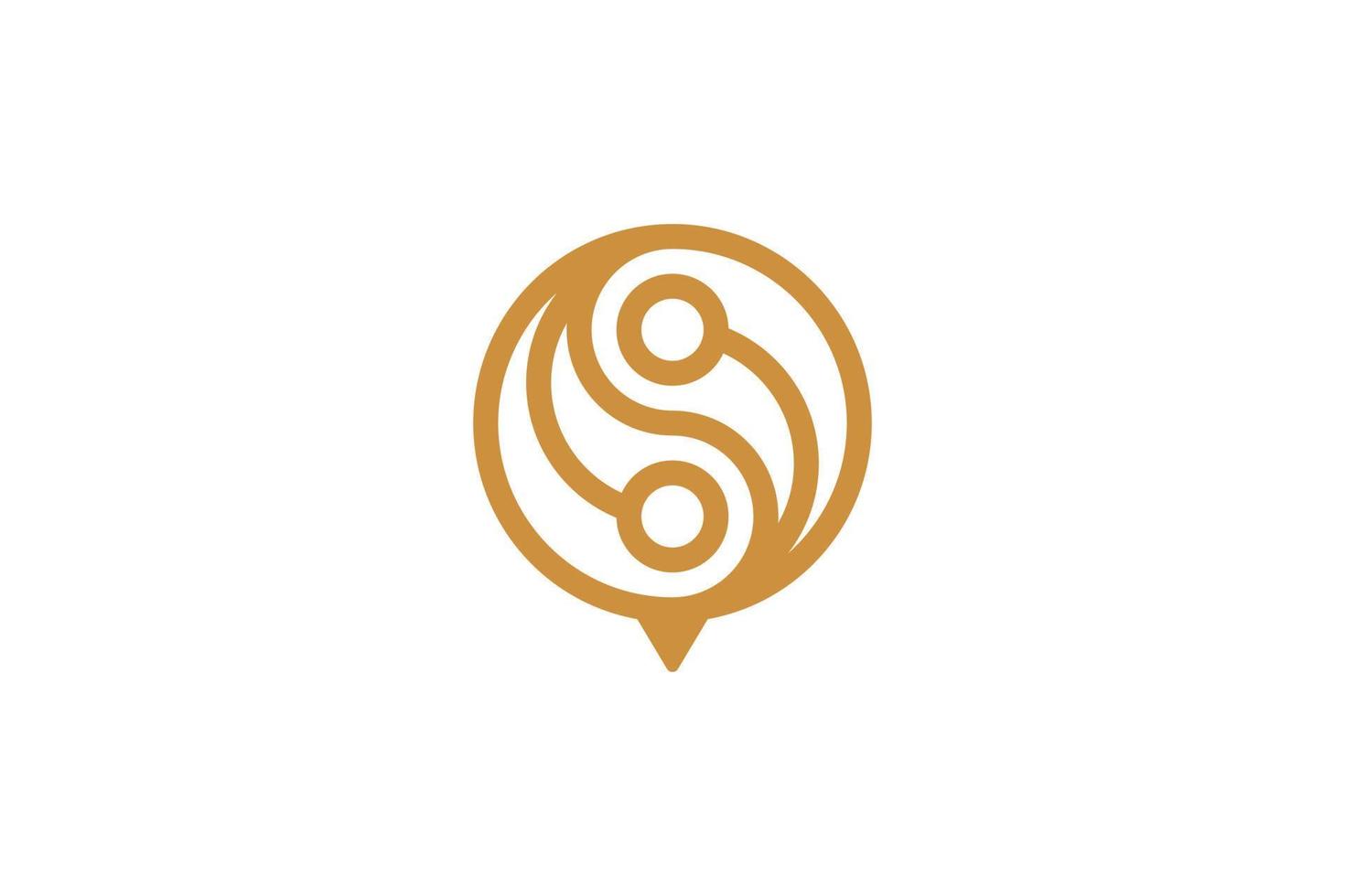 Abstract Letter S Monoline Luxury Logo vector
