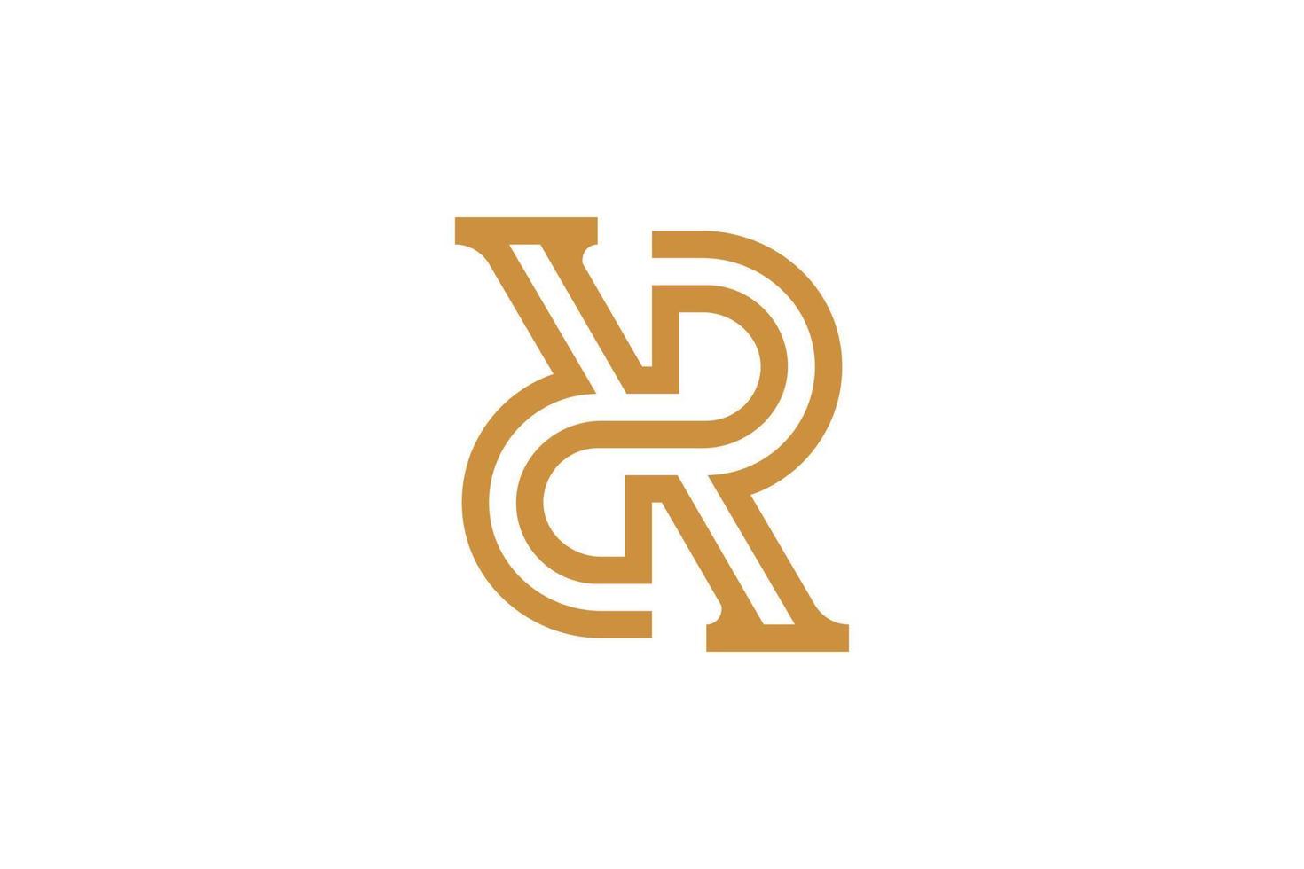 Monoline Initial Letter R Vector Logo