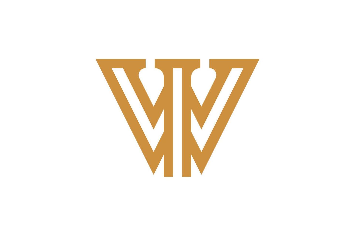 Letter W Monoline Logo vector