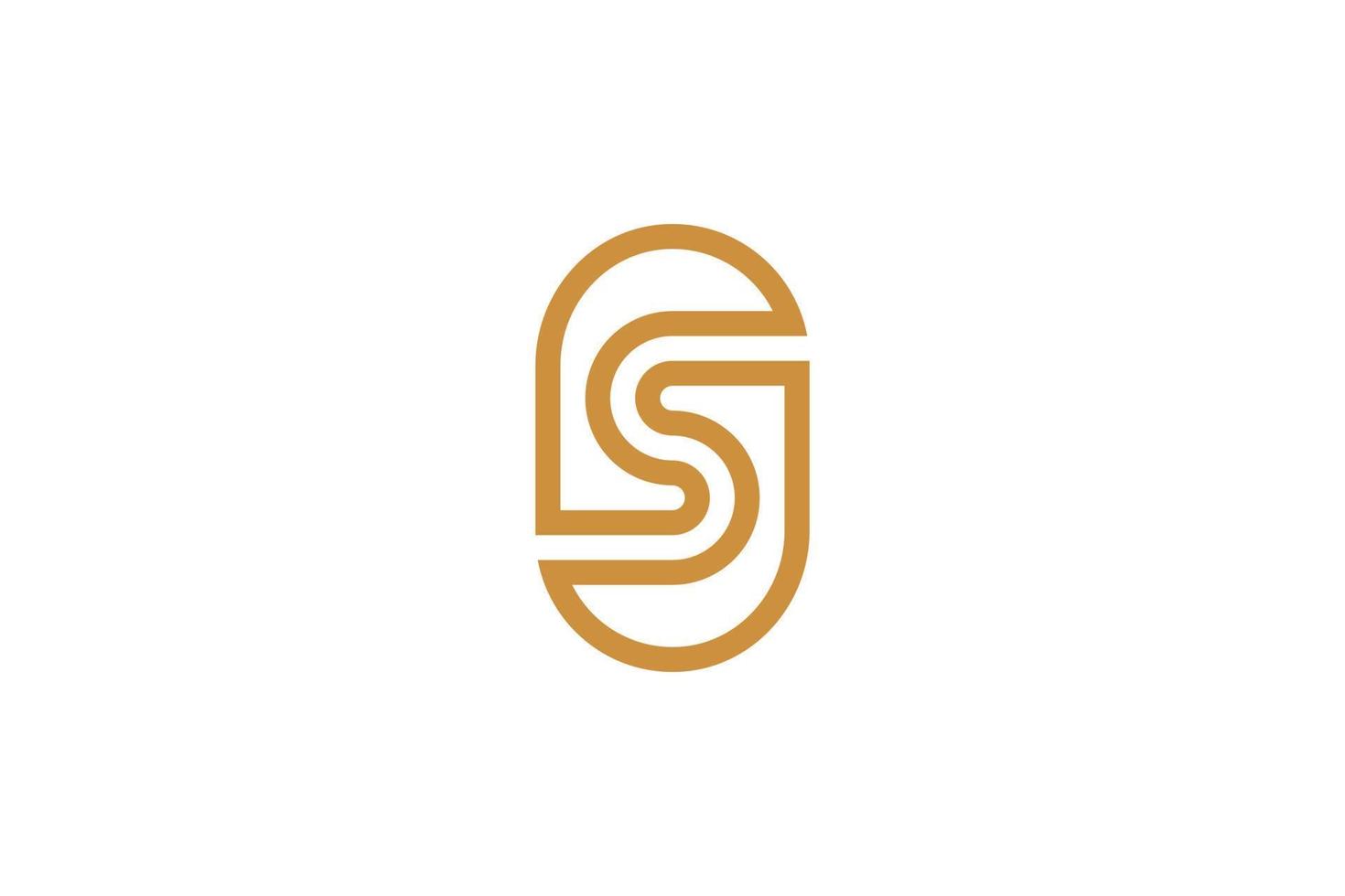 Abstract Letter S Monoline Luxury Logo vector
