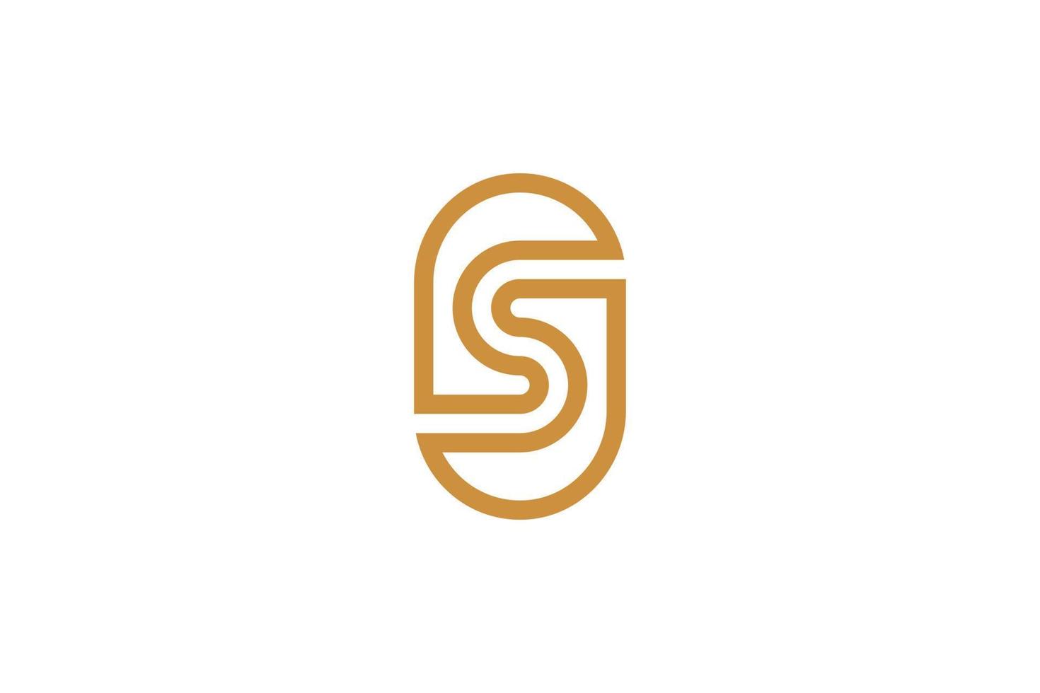 Abstract Letter S Monoline Luxury Logo vector