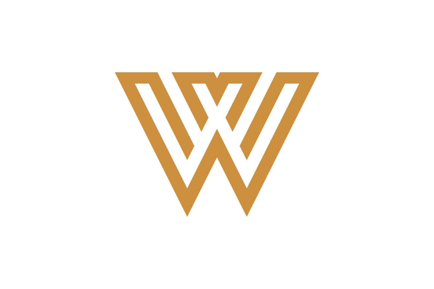 Letter W Monoline Logo vector