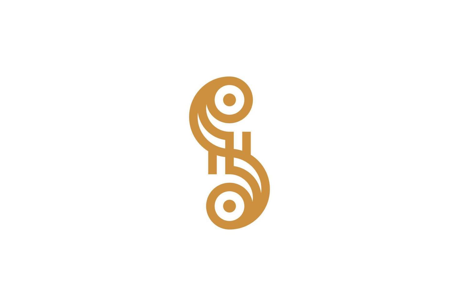 Abstract Letter S Monoline Luxury Logo vector