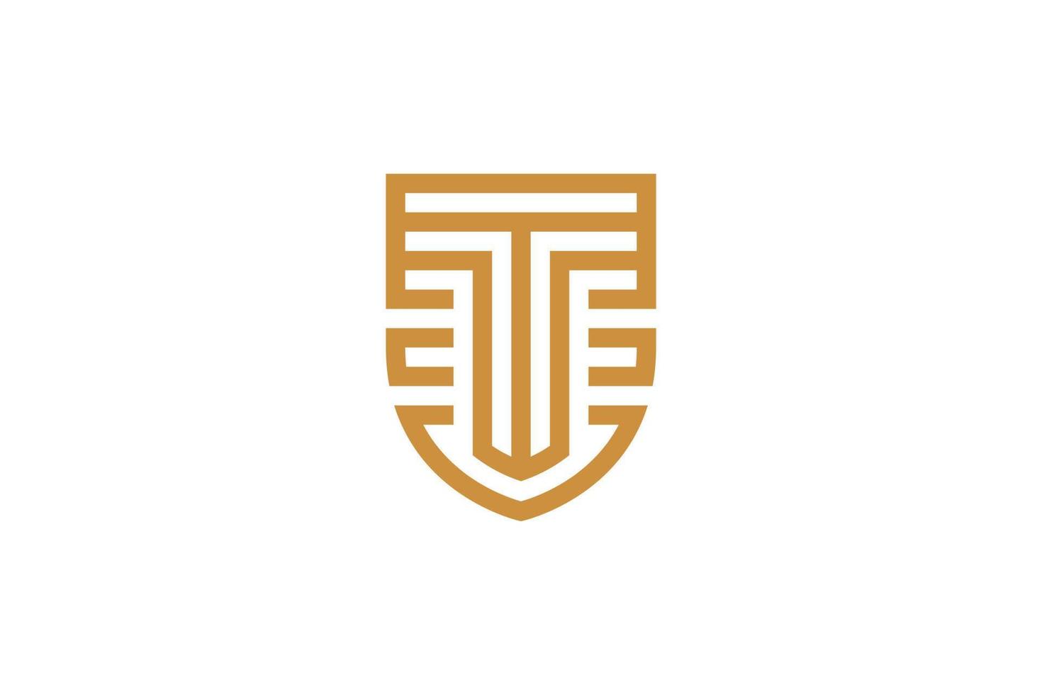 Letter T Monoline Logo Design vector