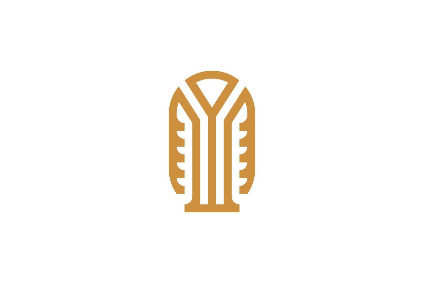 Simple and Modern Letter Y Monoline Logo vector