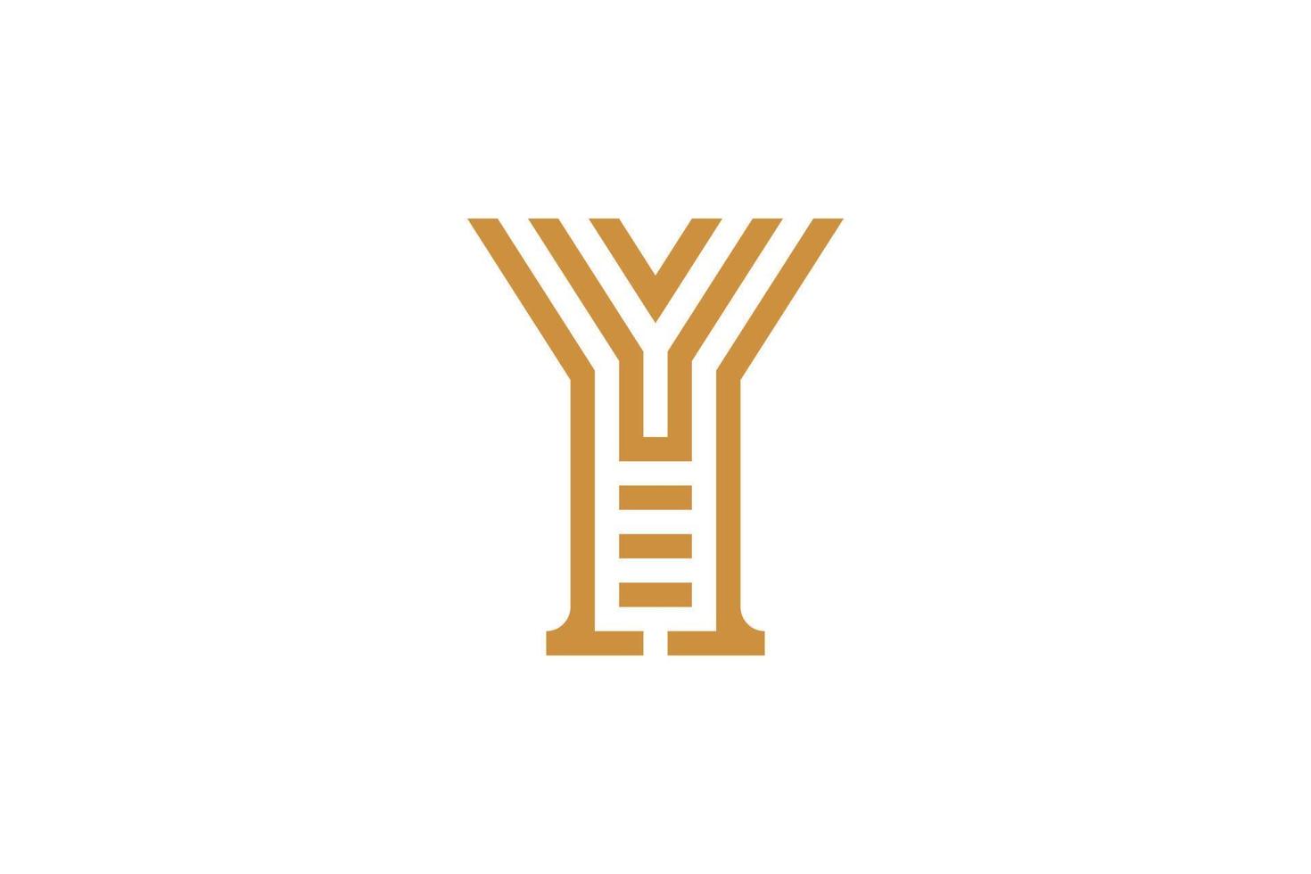 Simple and Modern Letter Y Monoline Logo vector