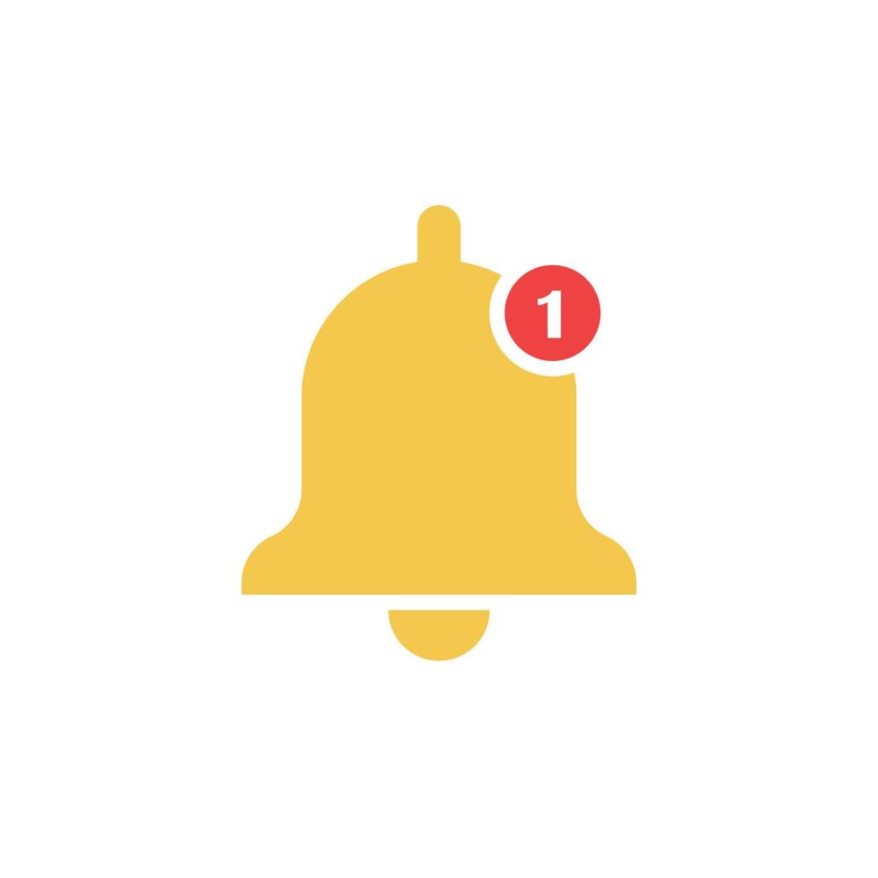 Notification bell icon vector