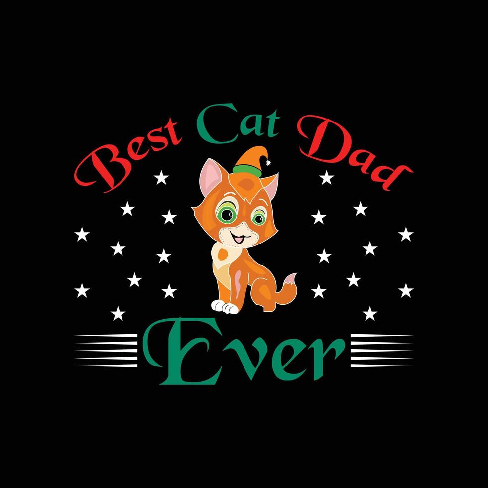 CHRISTMAS CAT T-SHIRT DESIGN vector