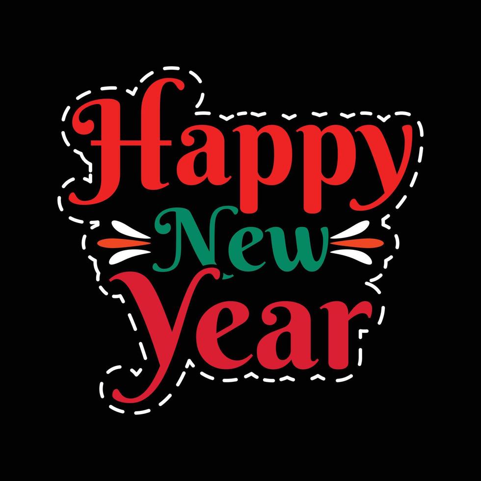 HAPPY NEW YEAR T-SHIRT DESIGN 2023 vector