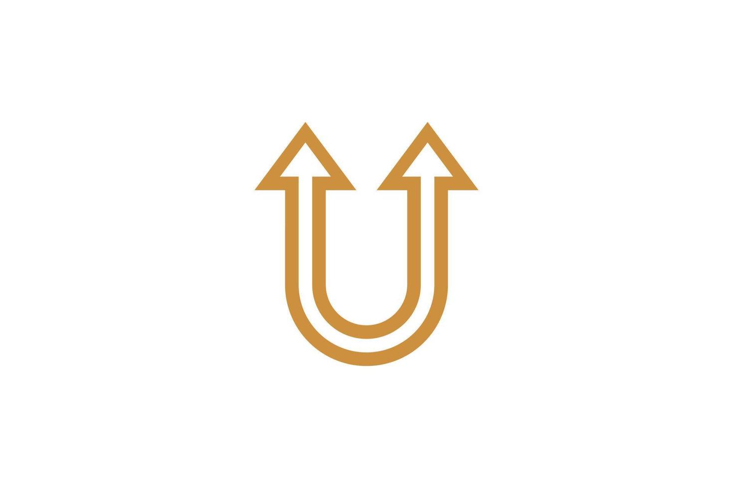 Elegant Luxury Letter U Monoline Logo vector