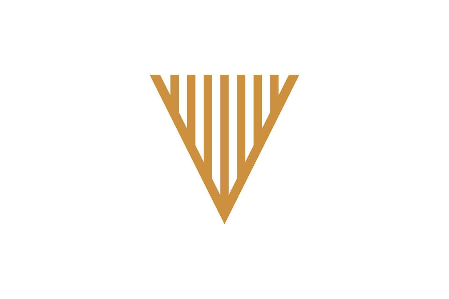 el logotipo de monoline v vector