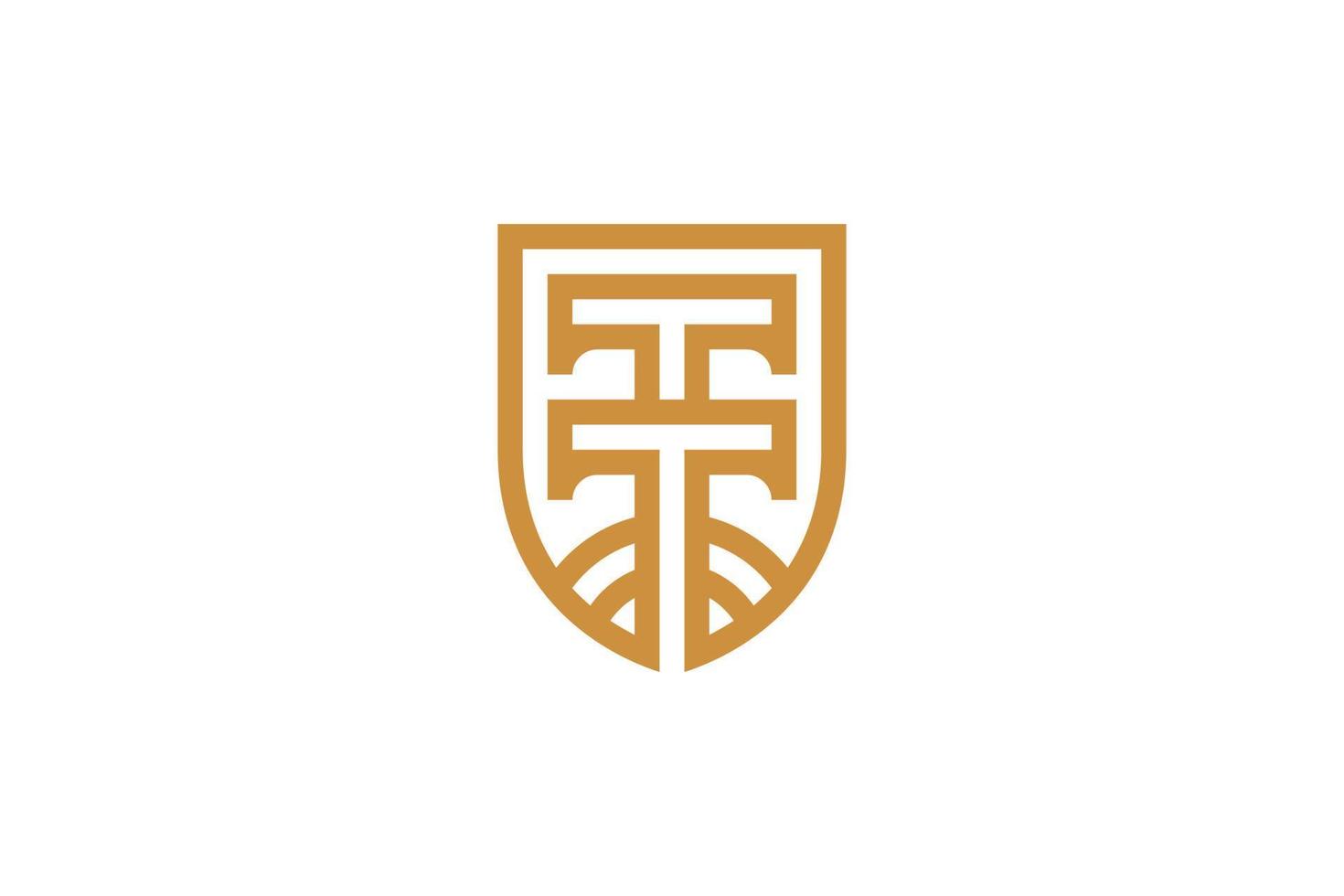 Letter T Monoline Logo Design vector