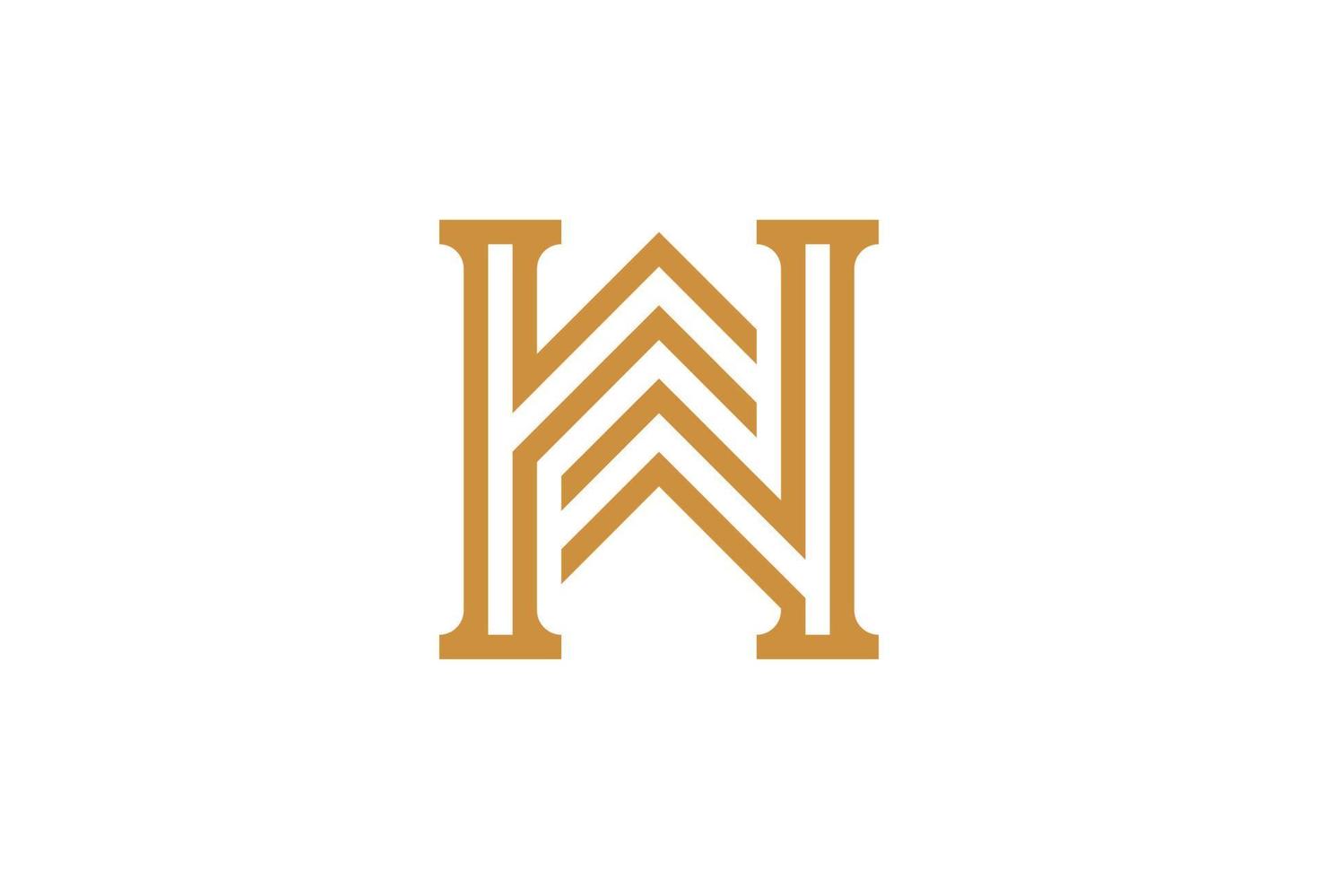 Letter W Monoline Logo vector