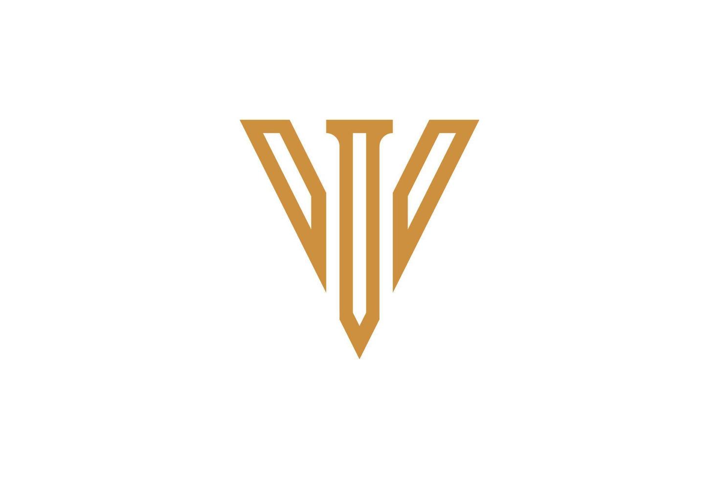 The Monoline V Logo vector
