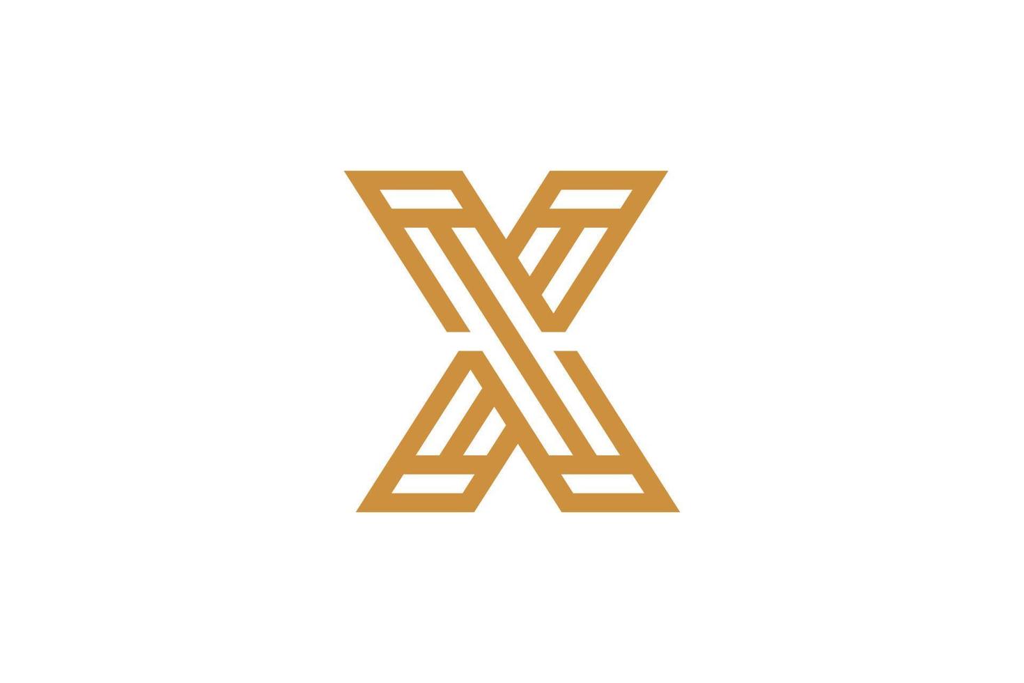 Simple Letter X Monoline Logo vector