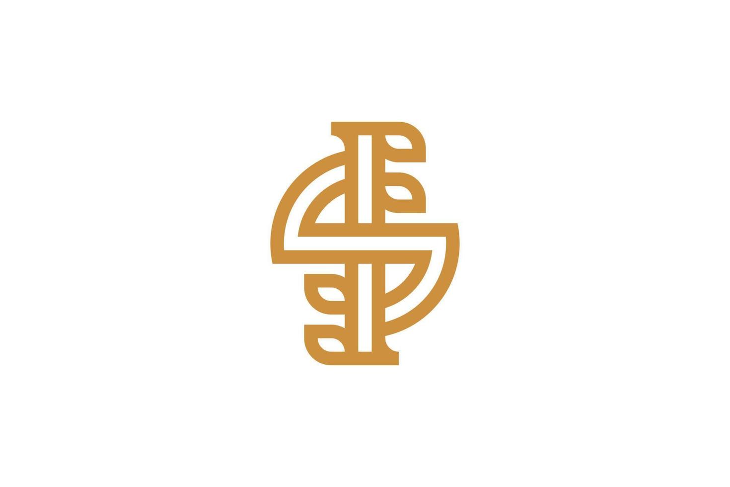Abstract Letter S Monoline Luxury Logo vector