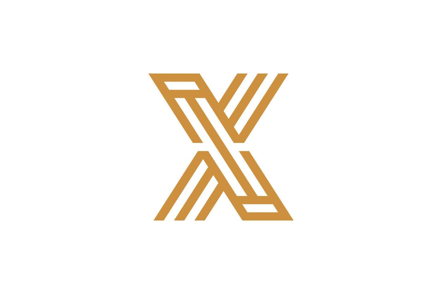 Simple Letter X Monoline Logo vector