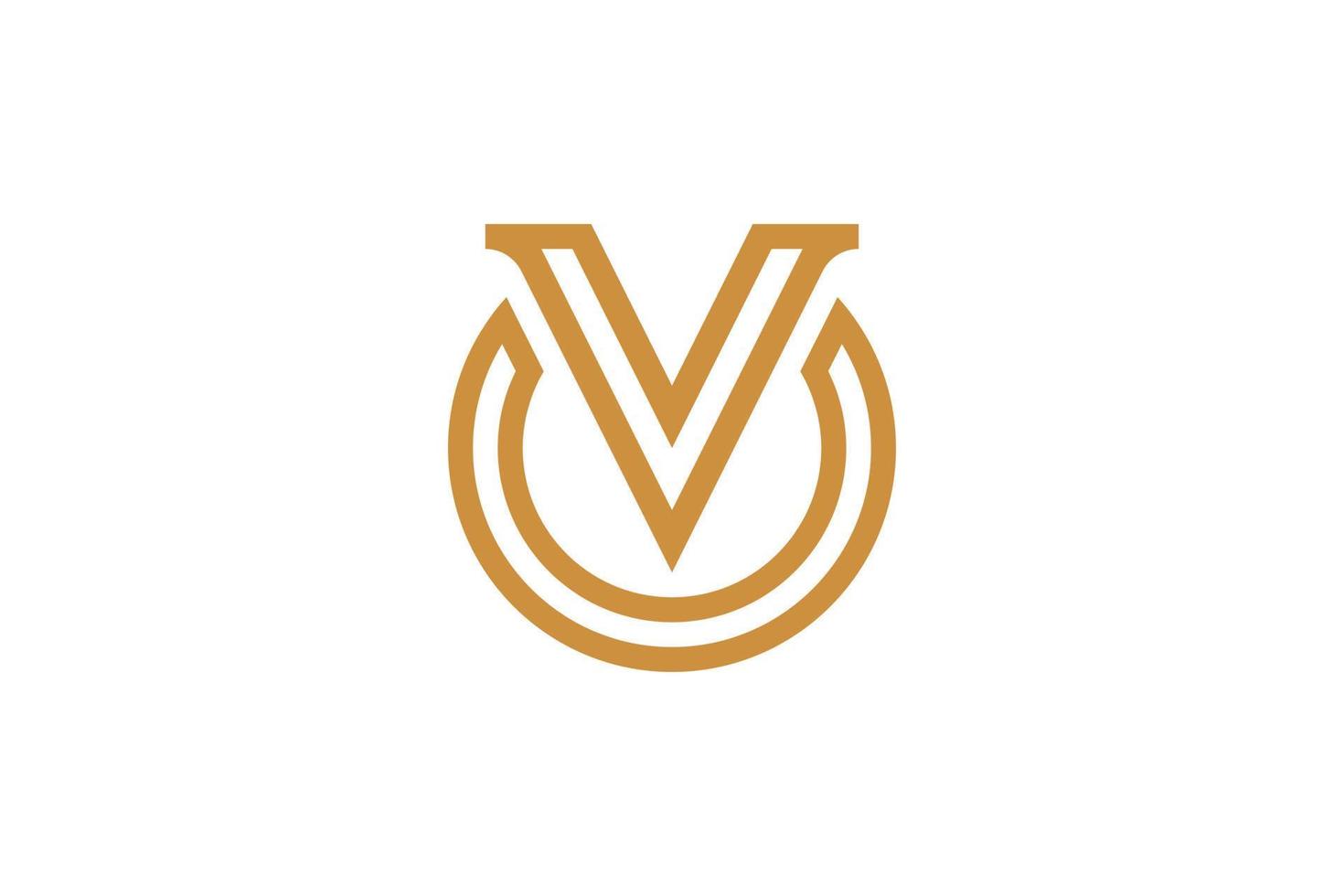 The Monoline V Logo vector
