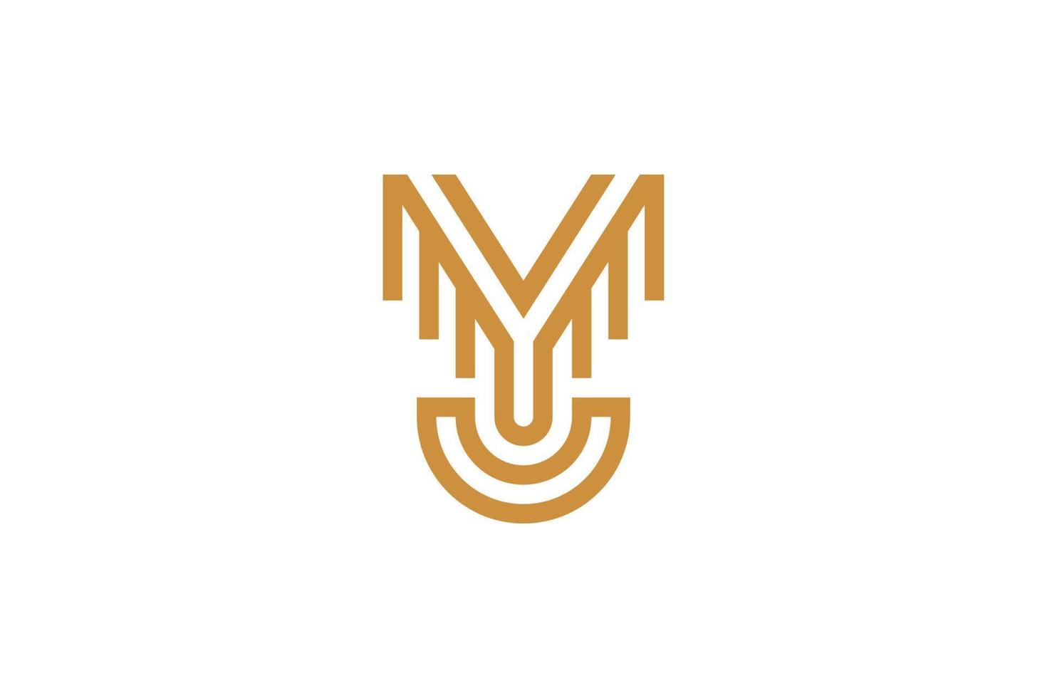 Simple and Modern Letter Y Monoline Logo vector