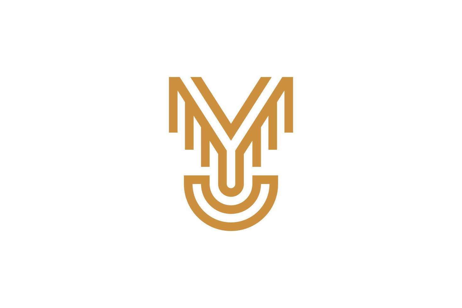 Simple and Modern Letter Y Monoline Logo vector